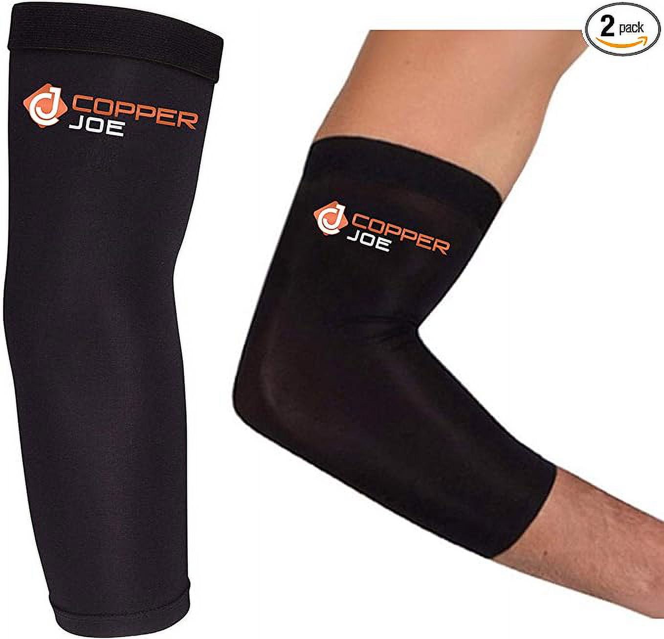 Copper Joe 2 Pack Recovery Elbow Compression Sleeve Ultimate Copper