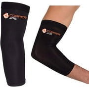Copper Joe Elbow Compression Sleeve - Elbow Brace for Arthritis and Arm Support - For Men and Women - Pair - Small