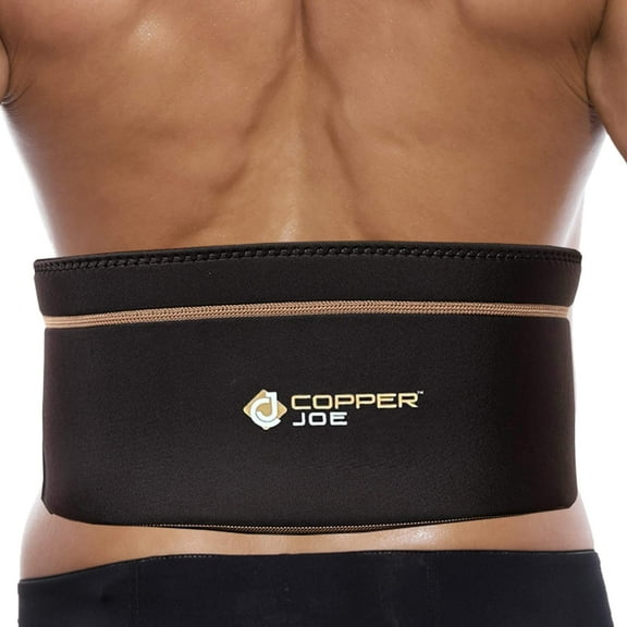 Copper Joe Lumbar and Lower Back Stabilizer Support, Adjustable Back Brace L/XL