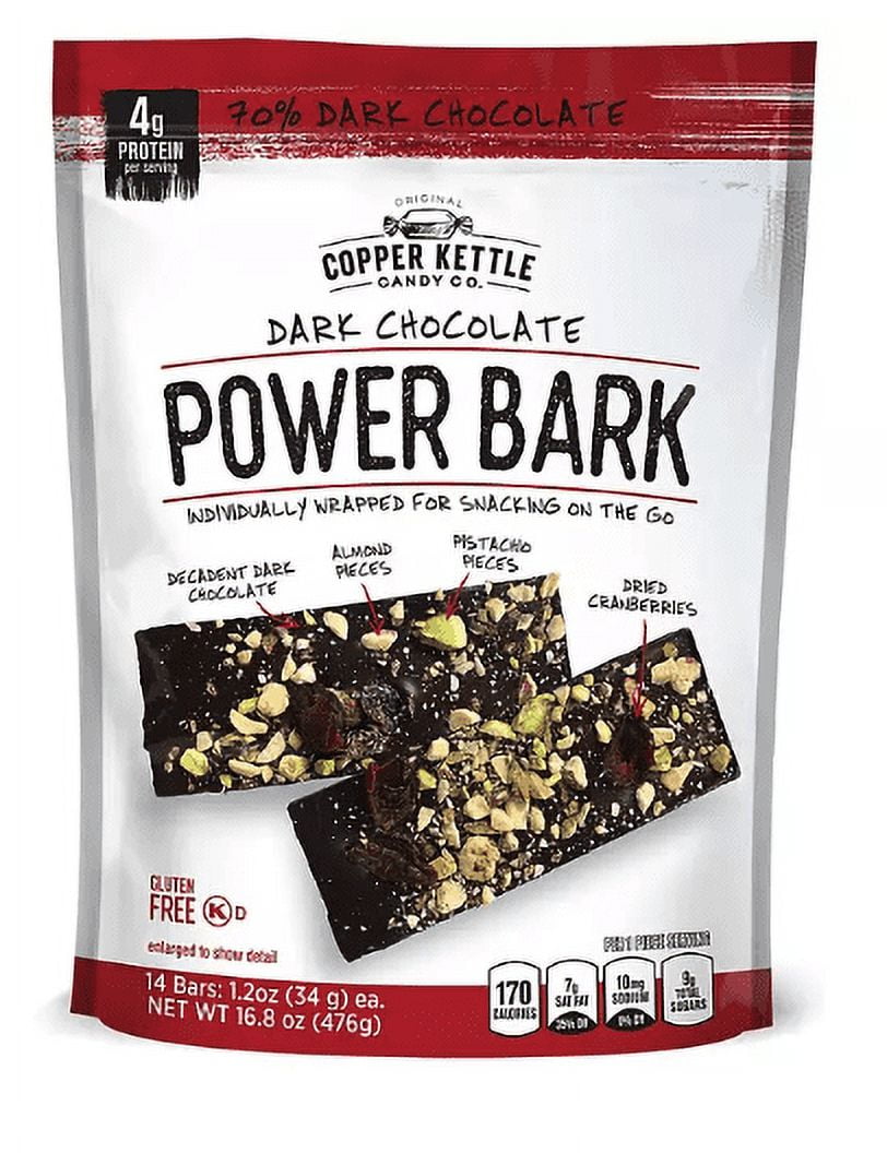 Copper Kettle Dark Chocolate Power Bark Candy (1.2 oz., 14 ct