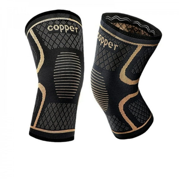 Copper Knee Braces for Knee Pain (2 pack)-L