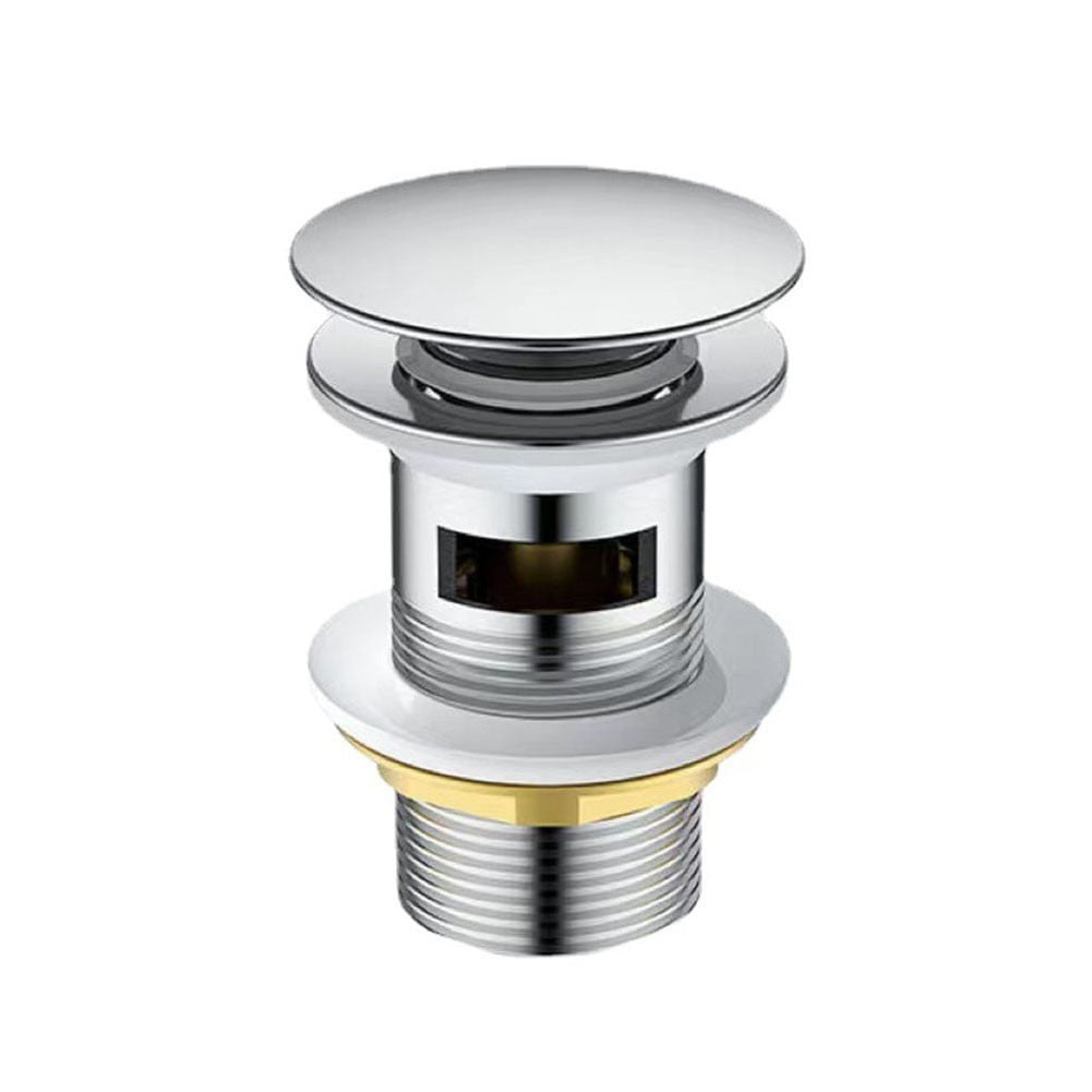 Copper Large Displacement Bathroom Bouncing Press Basin Drain Sink