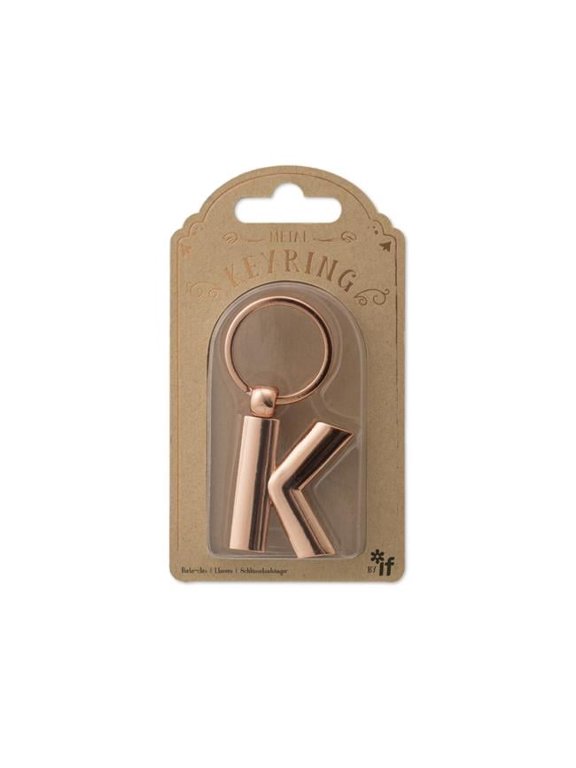 Copper Letter Keyrings, Letter K