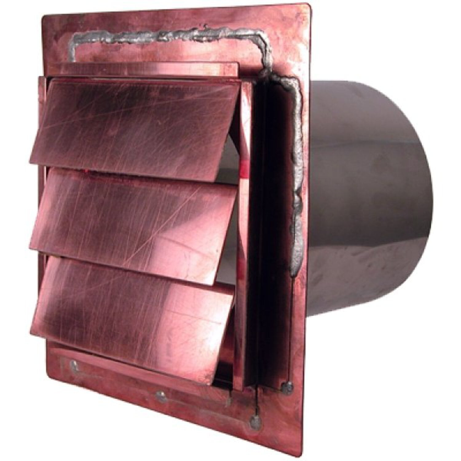 Copper Louvered Dryer Vent (4"-12") Duct Size: 12", Mount Type: Stucco