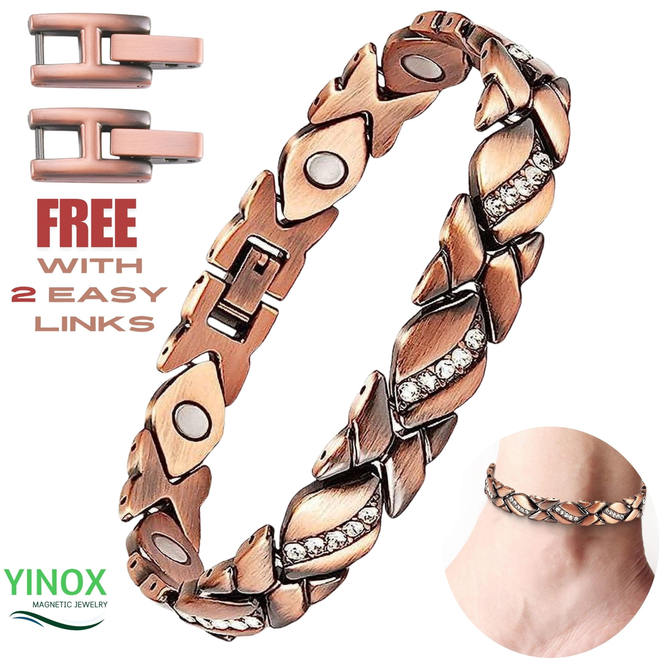 Copper Magnetic Anklet for Women, Fashion Anklets Jewelry, Gift for Mom Wife