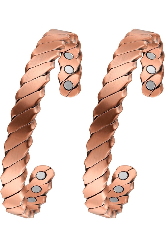 Copper Magnetic Bracelet for Men,7.1''Adjustable