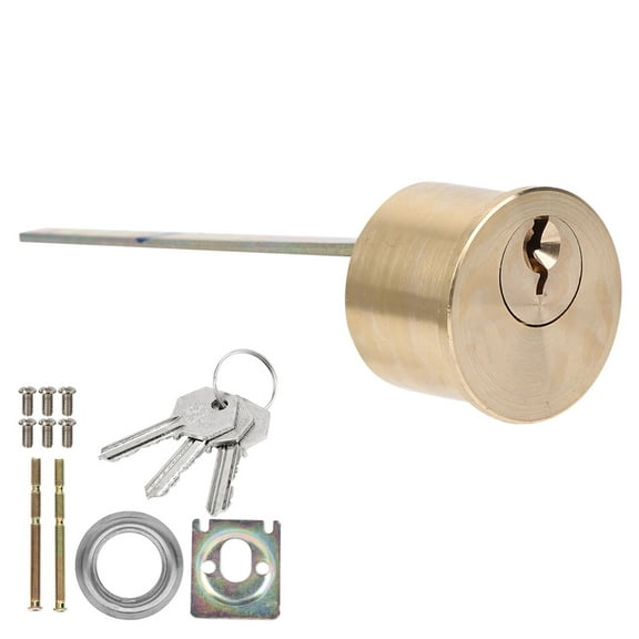 Copper Mechanical Lock Cylinder C LevelSecurity Anti theft Lock Cylinder Door Lock with 3 Keys Mortise Cylinder Easy Installationfor Iron Wooden Safety Doors
