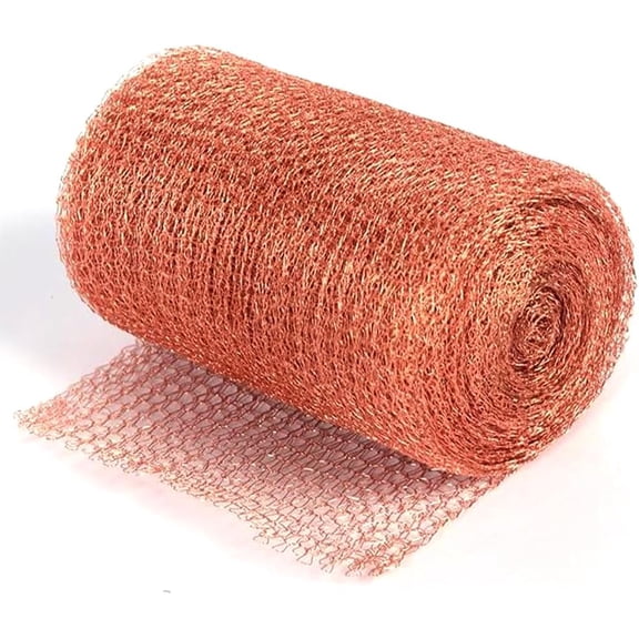 Copper Mesh, 12M / 40Ft Pure Copper Mesh Slug Repellent UK, Fine Copper Wire Mesh Roll For Mouse Hole Filler, Rat Snail Slug Repellent, Garden Indoors & Outdoors Pest Control (12M/40 Feet)