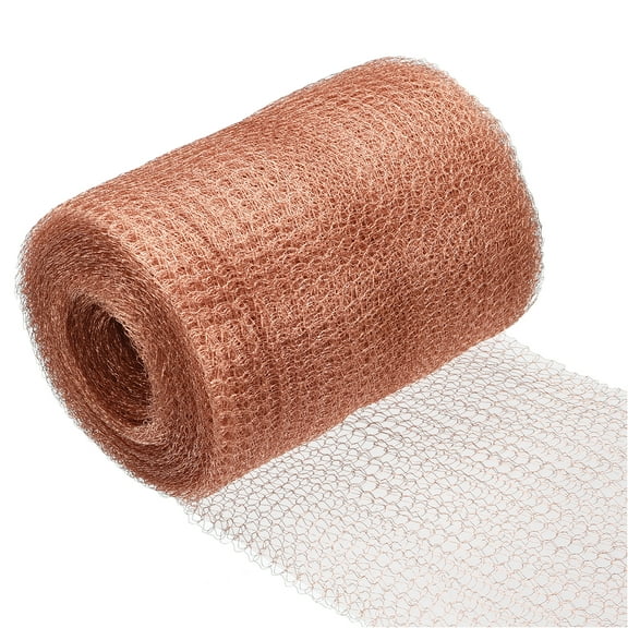 Copper Mesh 4 Inches x 49 Feet, Copper Mesh Roll for Hole Filler, Fabric DIY Kit, Pure 100% Copper Roll