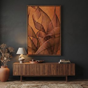 Copper Mesh Abstract Burnt Design Or Poster , Poster Print Only