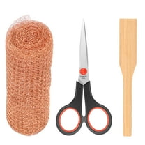Copper Mesh Mice Control 3 Meter Multipurpose Copper Mesh Roll Reusable Copper Mesh Hole Blocker with Scissors and Shovel Mice Defensive Copper Mesh for Garden Mouse