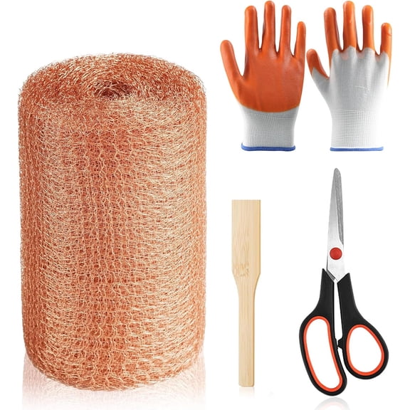 Copper Mesh Rodent Control, 5 in x 27ft Wool for Mice, Rats & Bats