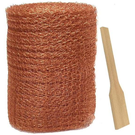 Copper Mesh Kit, 5 Inch x 20ft Rustproof Copper Mesh Roll , DIY Hole Filler, Double Layer Copper Mesh Roll with Packing Tool