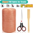 thumbnail image 1 of Copper Mesh Rodent Control Kit – 5" x 50 ft Defense Copper Mesh Roll with Scissor, Copper Wool for Bat, Snail, Bird, Rodent Control – Professional Grade, Indoor & Outdoor Use, 1 of 10