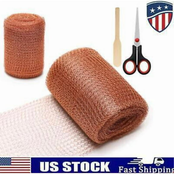 Copper Mesh Roll (5" x 50 ft), Blocker for Hole,Double Layer Copper Fill Fabric