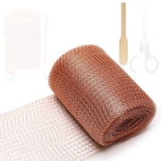 Copper Mesh Roll , Double Layer Copper Mesh Roll 5" X 20ft Hole Fill Fabric Gap Blocker for Bat Snail Bird with Packing Tool