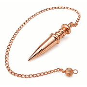 Copper Metal Light Weight Solid Cone Point Pendulum Healing Dowsing Reiki Pendulum for Divination and Meditation Copper Pendulum