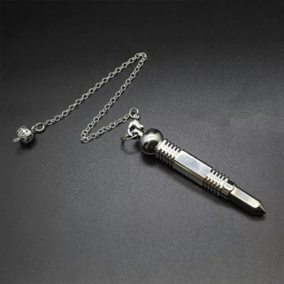 Copper Metal Shuttle Pendulum Dowsing Divination Pendant Reiki Healing Pendule