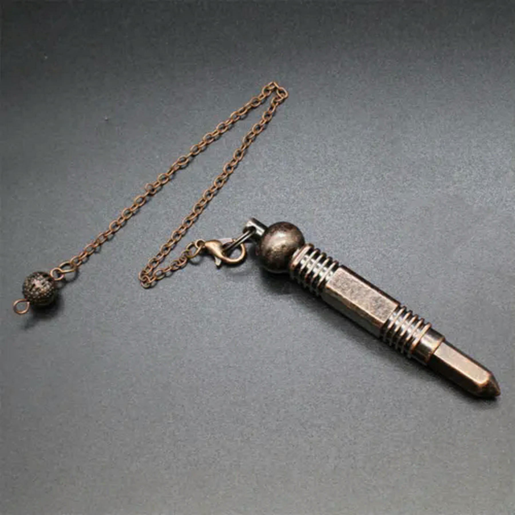 Copper Metal Shuttle Pendulum Dowsing Divination Pendant Reiki Healing ...