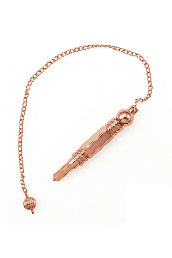Copper Metal Unique Design Pencil Shape Divination Pendulum, Pendulum For Dowsing, Divination,Reiki , Meditation & Chakra Balancing