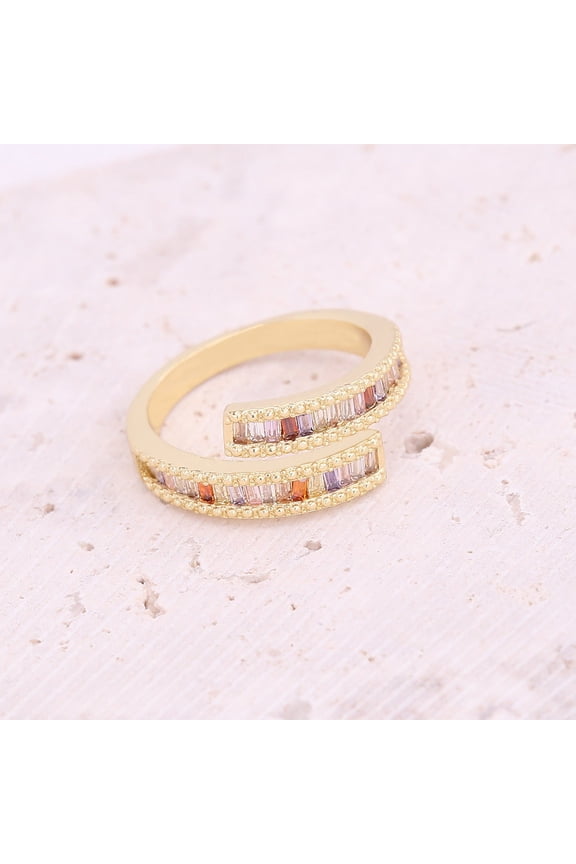 Copper Micro-set Zircon Ring Small Daisy Cherry Female Ring Fashion INS Bracelet