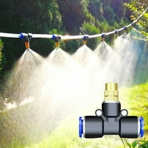 Copper Mist Nozzle - Brass & Plastic Greenhouse Irrigation Sprayer | 6-12mm Connector | 0.2-0.7L/Min Flow | 1-2m Spray Diameter | Cooling Humidifying Watering for Gardens, Patios, Pools