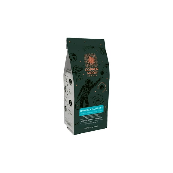 Copper Moon® Coffee Ground Coffee, Hawaiian Hazelnut Blend, 12 Oz Per Bag