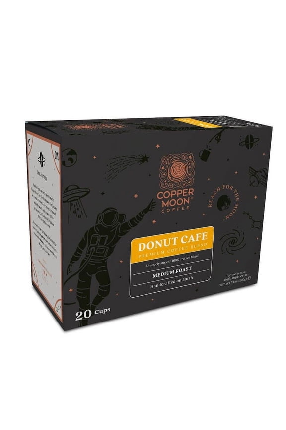 Copper Moon Donut Cafe K-Cup Coffee Pods, Medium Roast, 20 Ct