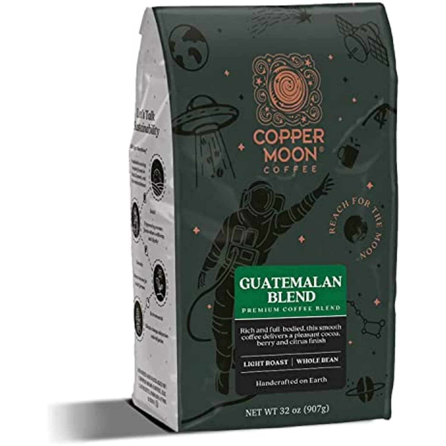 Coffee Bean Direct Organic Fair Trade Guatemalan Whole Bean Coffee - Light Roast, 2.5 Pound Bag