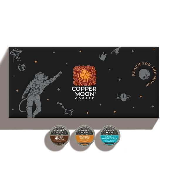 Copper Moon Single Serve Coffee Pods For Keurig K-Cup Brewers, Flavored Variety Pack (Hawaiian Hazelnut, Southern Pecan, Super Mocha), 60 Count