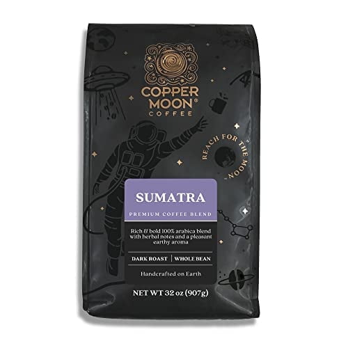 Copper Moon Sumatra Blend Dark Roast Whole Bean Coffee, 32 oz Bag