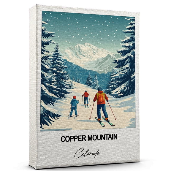 Copper Mountain Travel Canvas Wall Art Nature-Inspired Travel Decor with Scenic Views Colorado Canvas Wall Print A Captivating Gift for Adventure Seekers