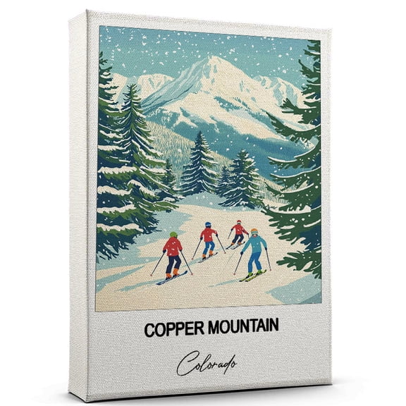 Copper Mountain Travel Print on Canvas Colorado Canvas Great for Travel Enthusiasts, Perfect for Home & Office Decor