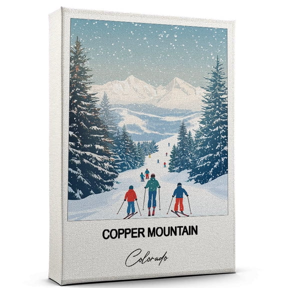 Copper Mountain Travel Wall Decor  Scenic Travel Canvas Print of Colorado Canvas  Beautiful Gift for Home, Office, or Living Space