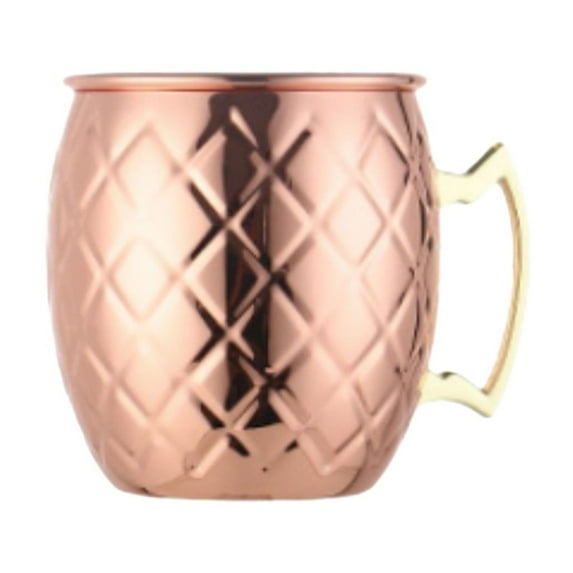 Copper Mug Copper Plated Stainless Steel Mug 18oz for Chilled Drinks, Moscow Mule Cup for Cocktails and Iced Beverages, Perfect for Parties and Home Bar
