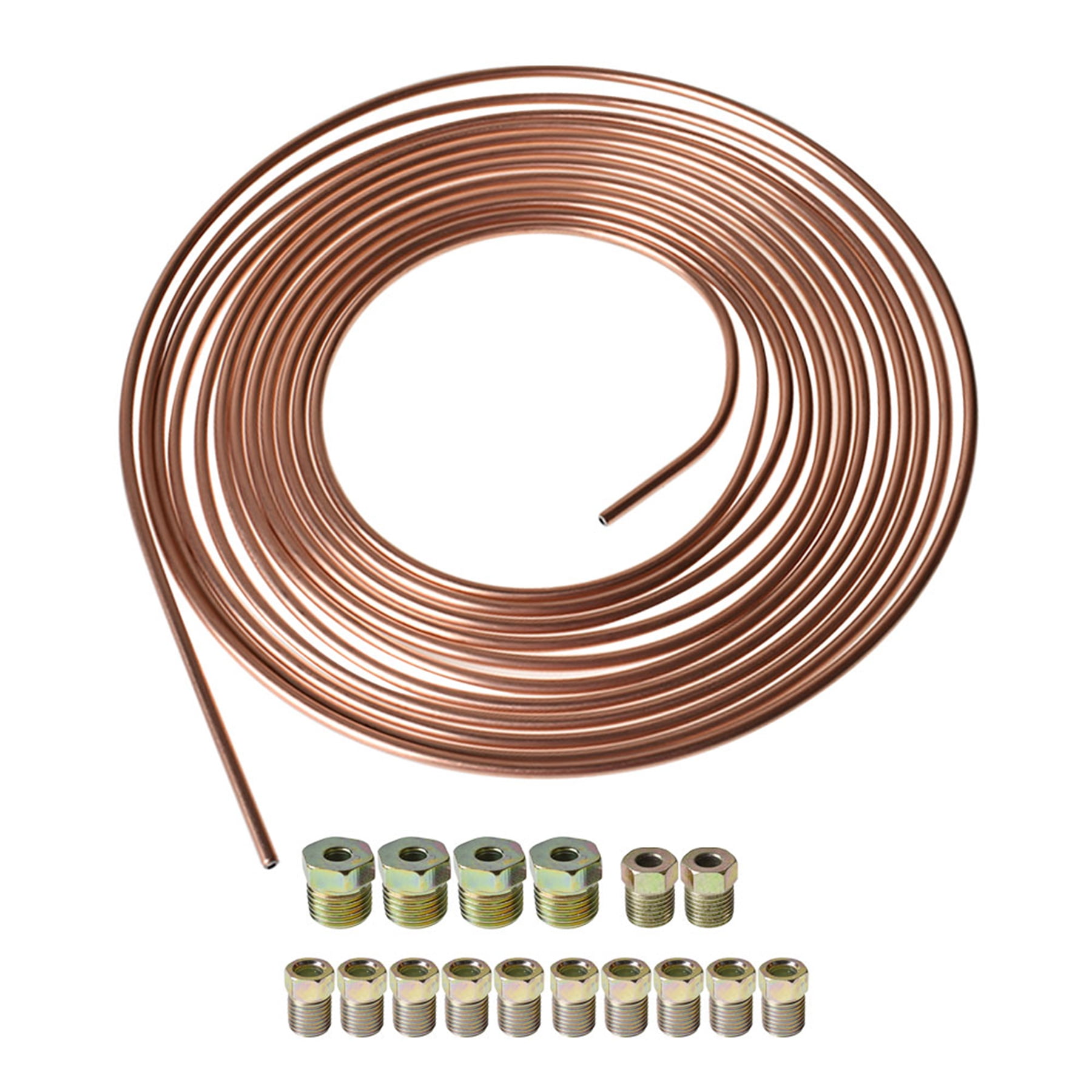 Copper Nickel Brake Line Tubing Kit 3/16 OD 25 Foot Coil Roll all Size