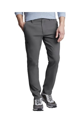 Men's Straight Fit Stretch Tech Pant (30x32 Gray)