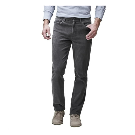 Copper & Oak Supply Co. Men's Stretch Corduroy 5 Pocket Pant (US, Waist Inseam, 32, 34, Regular, Regular, Gray)