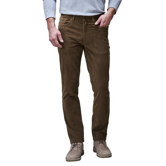 Copper & Oak Supply Co. Men's Stretch Corduroy 5 Pocket Pant (Tan/34W x 32L)