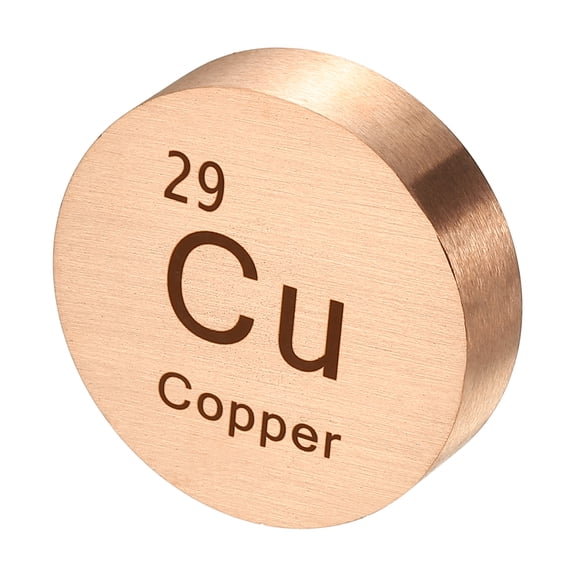 Copper Paperweight, 1/2 Pound Copper Round Block Metal Paperweight Heavy Duty Desk Paper Weight for Office Decoration