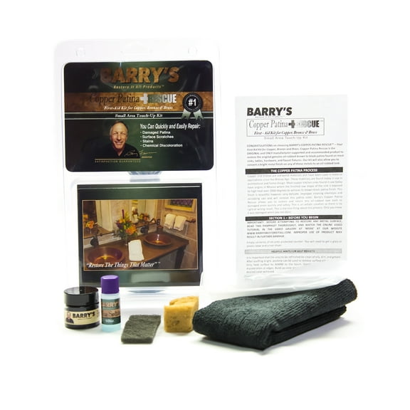 Copper Patina Rescue Small Area Touch-Up Kit | The #1 ALL-IN-ONE Copper Patina Restoration KIT! Sinks, Hardware, Tables & Faucet Fixtures