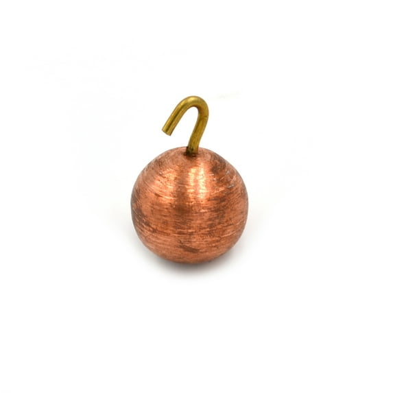 Copper Pendulum Bob with Hook, 1" (25mm) Diameter