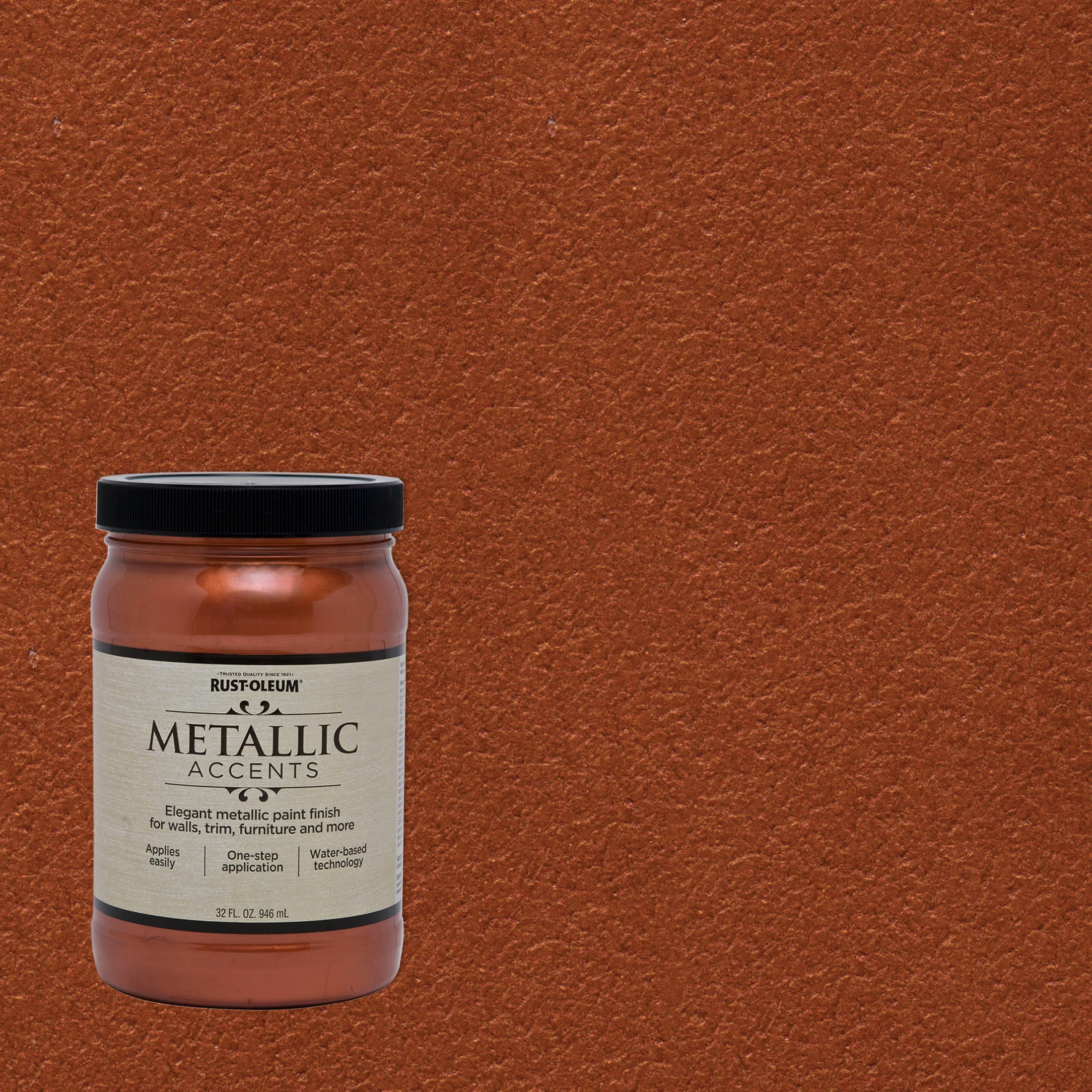 2 Pack, Copper Penny, Rust-Oleum Metallic Accents Paint- 253536, Quart