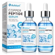 Copper Peptide Serum for Face with GHK-Cu & Hyaluronic Acid, Anti-Aging Facial Serum, Elastic Skin, Collagen Support, 2 Pack