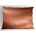thumbnail image 1 of Copper Pillow Sham Hexagonal Comb Pattern Abstract Wavy Colors Motion Mesh Image Print, Decorative Standard Size Printed Pillowcase, 26 X 20 Inches, Pale Coral Dark Orange, by Ambesonne, 1 of 2