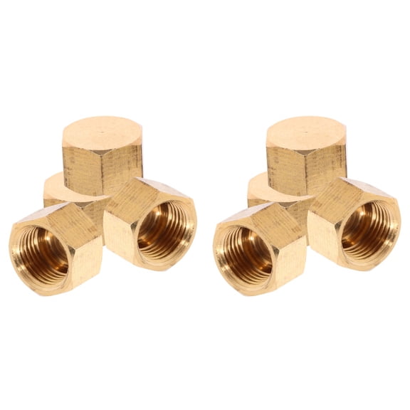 Copper Pipe Cap 8 Pcs Brass Inner Wire Tight Fit Easy Removal 1/8 Compression Fitting