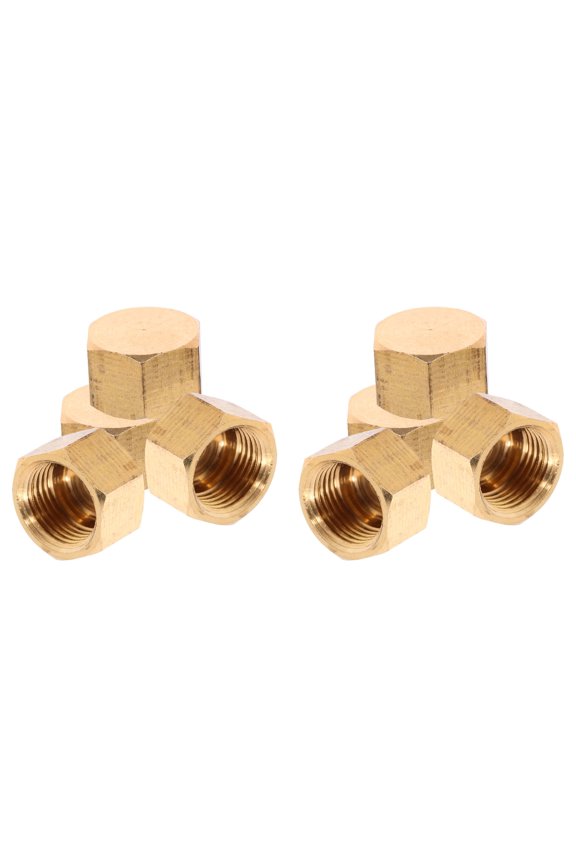 Copper Pipe Cap 8 Pcs Brass Inner Wire Tight Fit Easy Removal 1/8 Compression Fitting