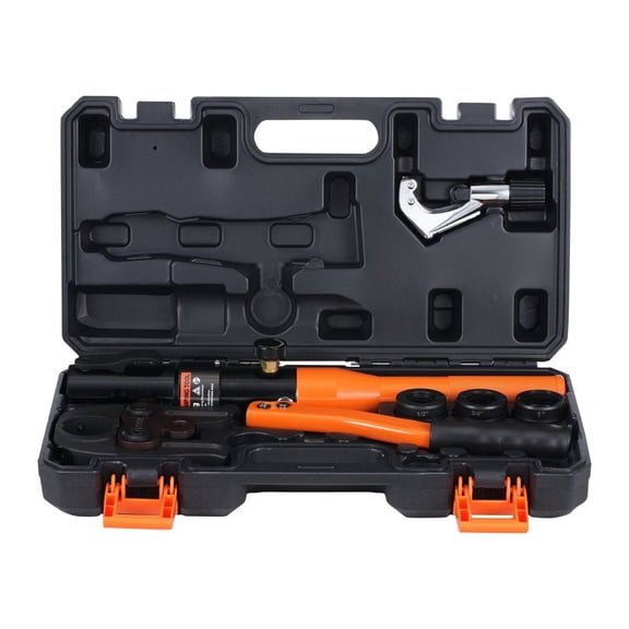 Copper Pipe Crimping Tool - Hydraulic Press Tool with 1/2", 3/4", 1" Jaws - Copper Tube Fittings Crimper for ProPress, Tee Fittings & Tight Spaces