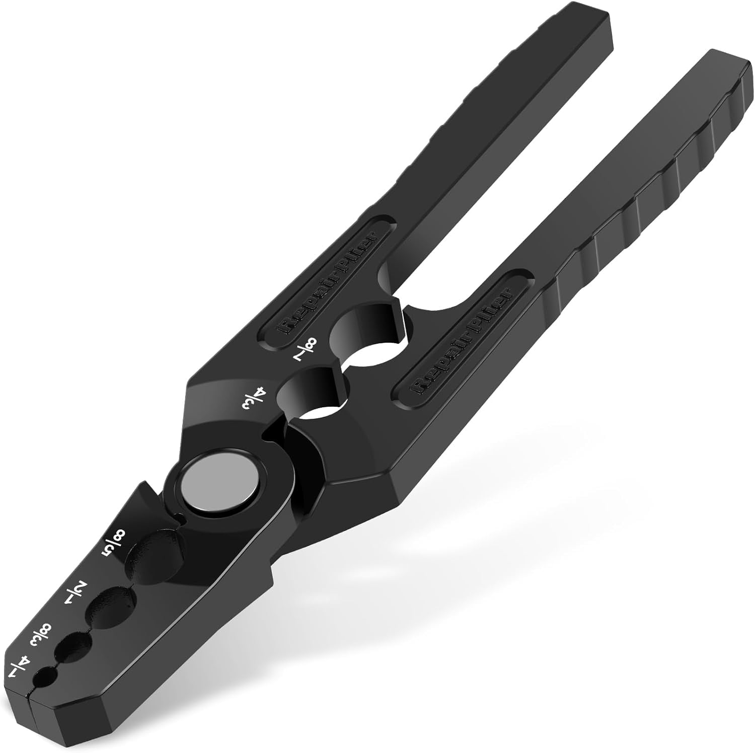 Copper Pipe Rounder, 6 - Hole Flat Copper Tube Repair Plier, Fits 1/4" 3/8" 1/2" 5/8" 3/4" 7/8" Pipes, Manual Operation Pipe Rounding Tool