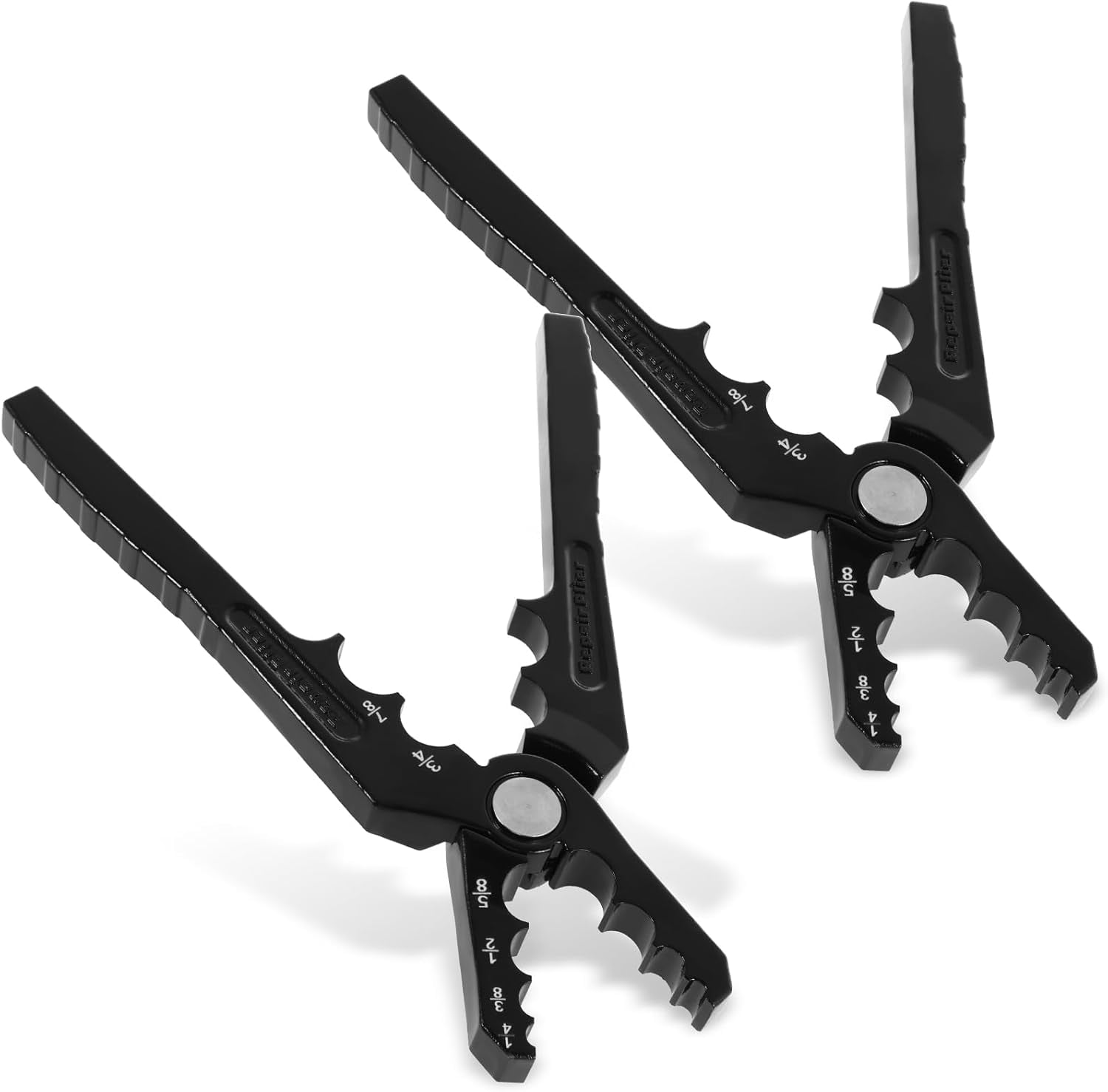 Copper Pipe Rounder, 6 - Hole Flat Copper Tube Repair Plier, Fits 1/4" 3/8" 1/2" 5/8" 3/4" 7/8" Pipes, Manual Operation Pipe Rounding Tool